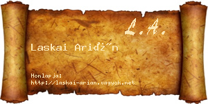 Laskai Arián névjegykártya